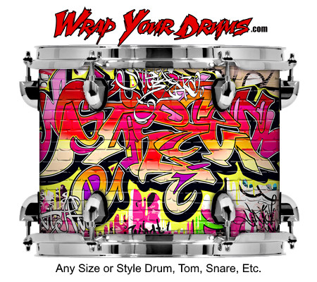 Buy Drum Wrap Graffiti Attitude Drum Wrap