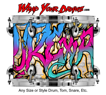 Buy Drum Wrap Graffiti Dj Drum Wrap