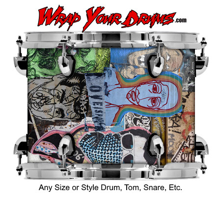 Buy Drum Wrap Graffiti Graffiti Drum Wrap