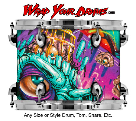 Buy Drum Wrap Graffiti Head Drum Wrap
