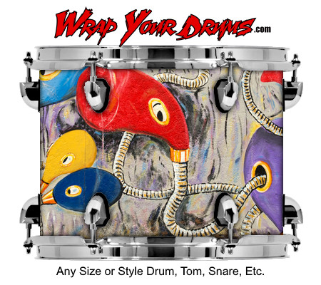 Buy Drum Wrap Graffiti Masks Drum Wrap