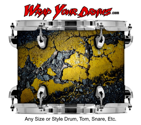 Buy Drum Wrap Grunge Asphalt Drum Wrap