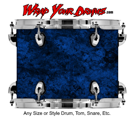 Buy Drum Wrap Grunge Blue Drum Wrap