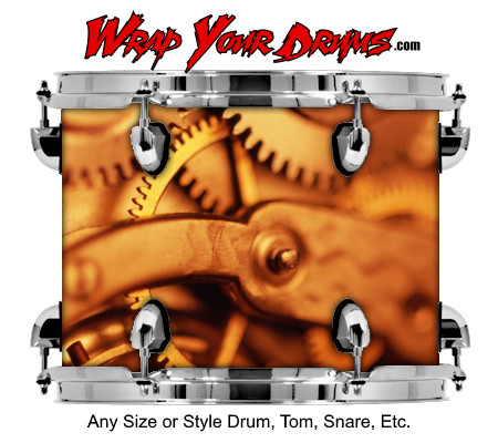 Buy Drum Wrap Grunge Gears Drum Wrap