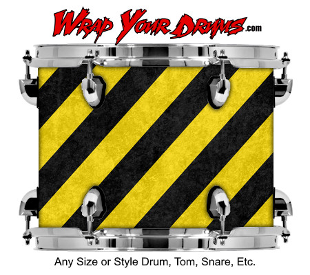 Buy Drum Wrap Grunge Hazard Drum Wrap