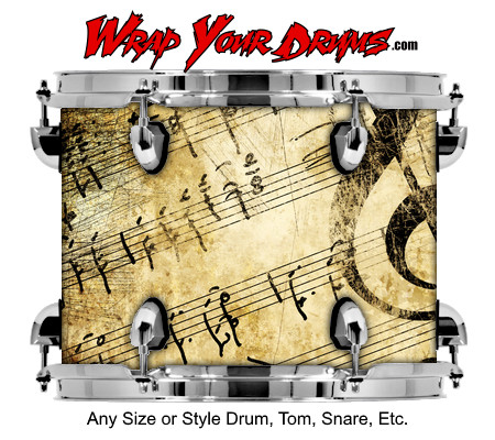 Buy Drum Wrap Grunge Music Drum Wrap