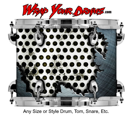 Buy Drum Wrap Grunge Rip Drum Wrap