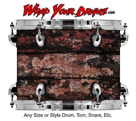 Buy Drum Wrap Grunge Wood Drum Wrap