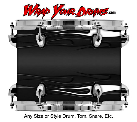 Buy Drum Wrap Hotrod Black Right Drum Wrap