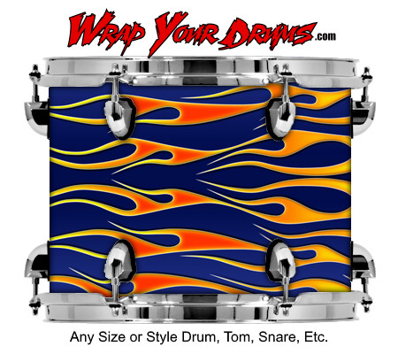 Buy Drum Wrap Hotrod Blue Right Drum Wrap