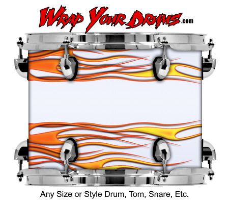 Buy Drum Wrap Hotrod White Left Drum Wrap