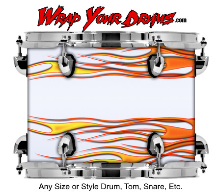 Buy Drum Wrap Hotrod White Right Drum Wrap