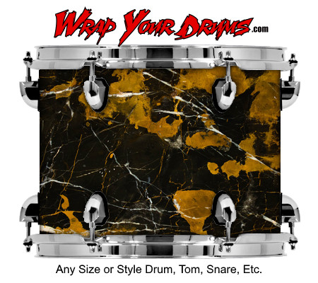 Buy Drum Wrap Marble Gold Drum Wrap