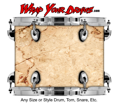 Buy Drum Wrap Marble Tan Drum Wrap