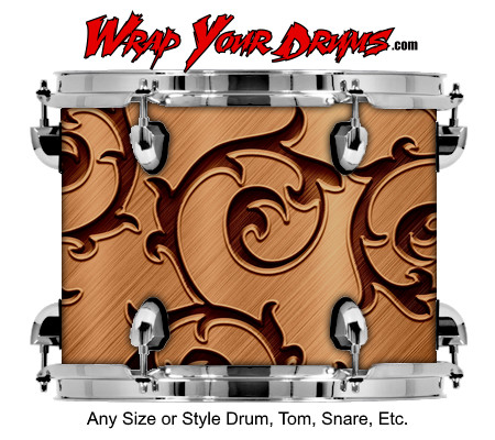 Buy Drum Wrap Metalshop Ornate Copper Pat Drum Wrap