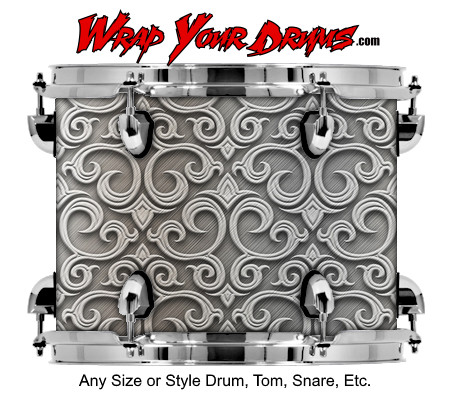 Buy Drum Wrap Metalshop Ornate Wave Drum Wrap