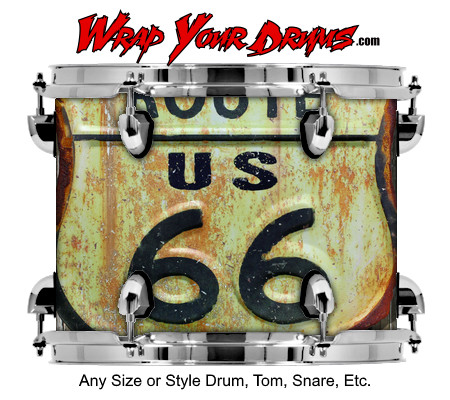 Buy Drum Wrap Americana 66sign Drum Wrap