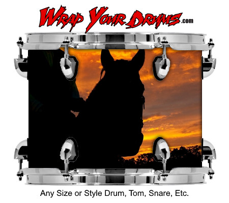 Buy Drum Wrap Country Silhouette Drum Wrap