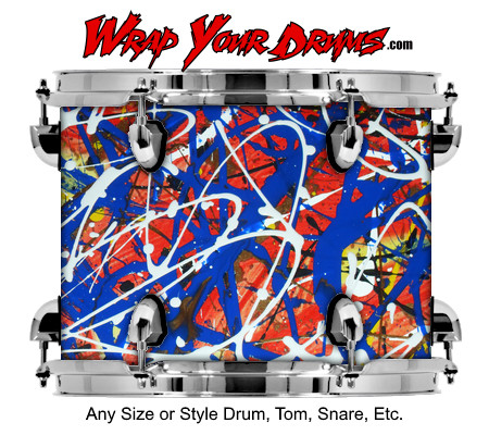 Buy Drum Wrap Paint1 Lines Drum Wrap