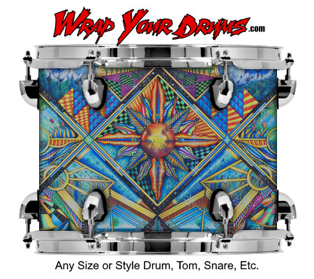 Buy Drum Wrap Psychedelic Garden Drum Wrap