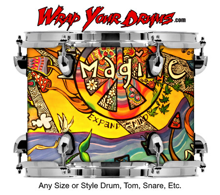 Buy Drum Wrap Psychedelic Imagine Drum Wrap