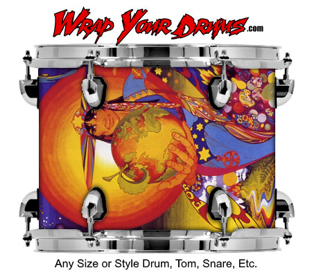 Buy Drum Wrap Psychedelic Indian Drum Wrap