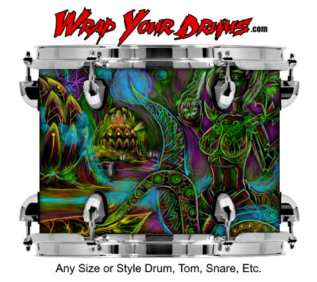 Buy Drum Wrap Psychedelic Octopussy Drum Wrap