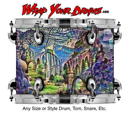 Buy Drum Wrap Psychedelic Places Drum Wrap