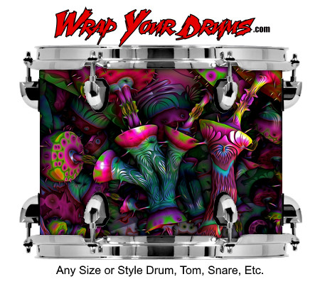 Buy Drum Wrap Psychedelic Shrooms Drum Wrap