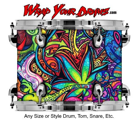 Buy Drum Wrap Psychedelic Smoke Drum Wrap