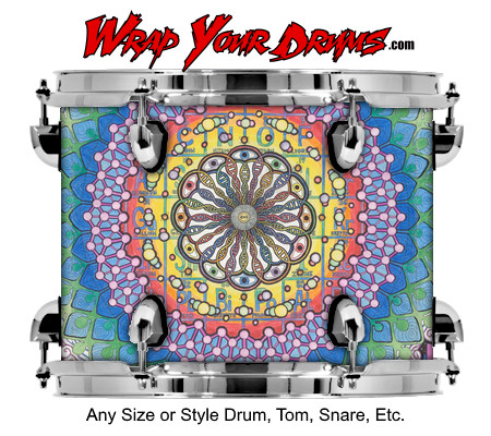 Buy Drum Wrap Psychedelic Spiral Drum Wrap