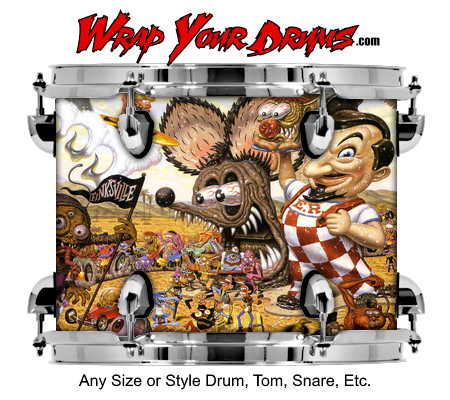 Buy Drum Wrap Psychedelic Weirdos Drum Wrap