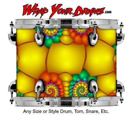 Buy Drum Wrap Trippy Eden Drum Wrap