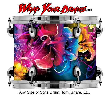 Buy Drum Wrap Trippy Floral Drum Wrap