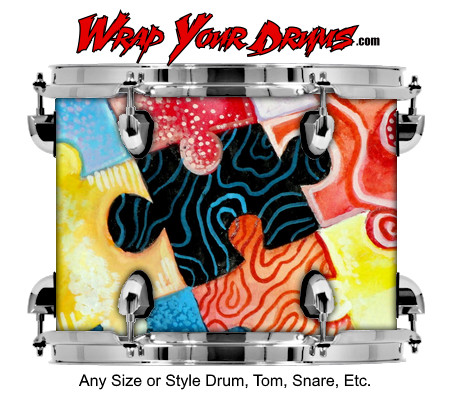 Buy Drum Wrap Trippy Pieces Drum Wrap