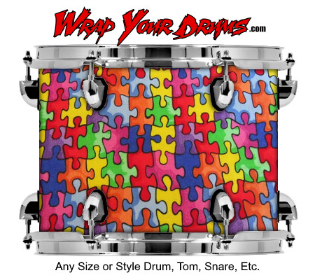 Buy Drum Wrap Trippy Puzzle Drum Wrap
