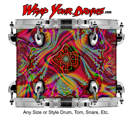 Buy Drum Wrap Trippy Splash Drum Wrap