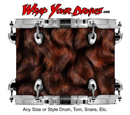 Buy Drum Wrap Skinshop Fur Brown Drum Wrap