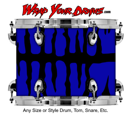 Buy Drum Wrap Skinshop Painted Bengal Blue Drum Wrap