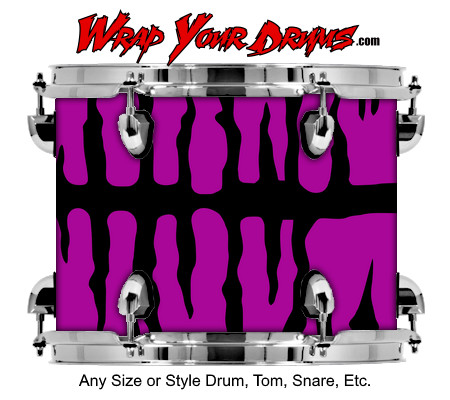 Buy Drum Wrap Skinshop Painted Bengal Purple Drum Wrap