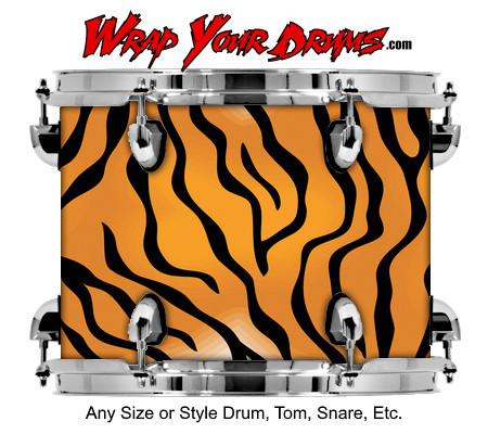 Buy Drum Wrap Skinshop Painted Tiger Skin Drum Wrap