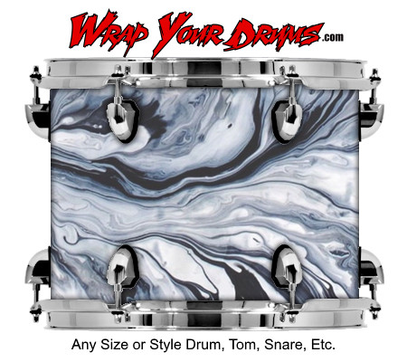 Buy Drum Wrap Swirl Bw Drum Wrap