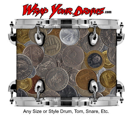 Buy Drum Wrap Texture Coins Drum Wrap