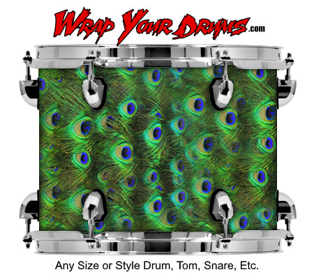 Buy Drum Wrap Texture Peacock Drum Wrap